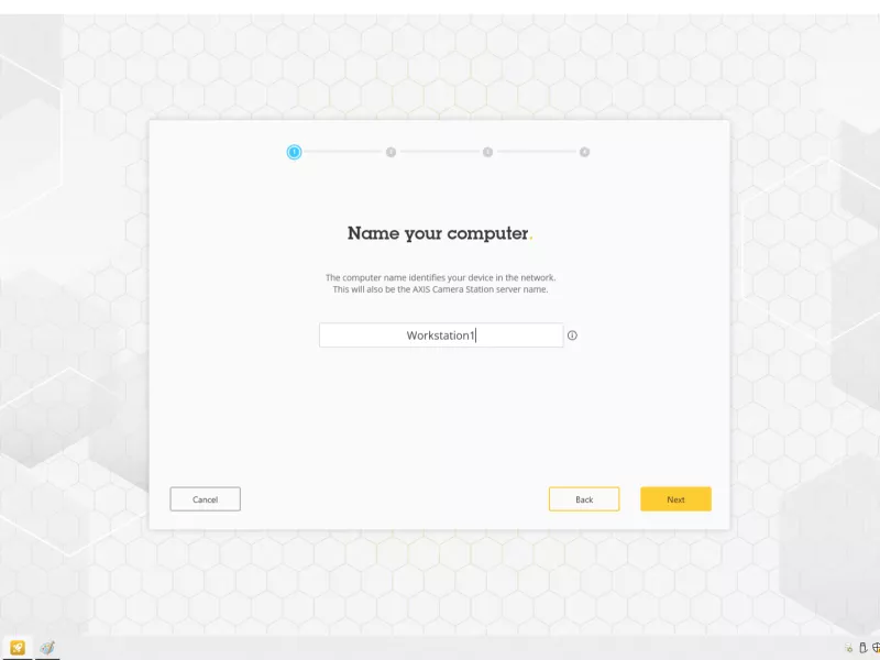 Set name for AXIS recorder toolbox