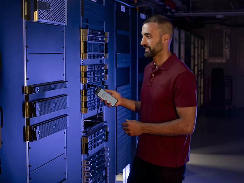 Server room with Axis Servers