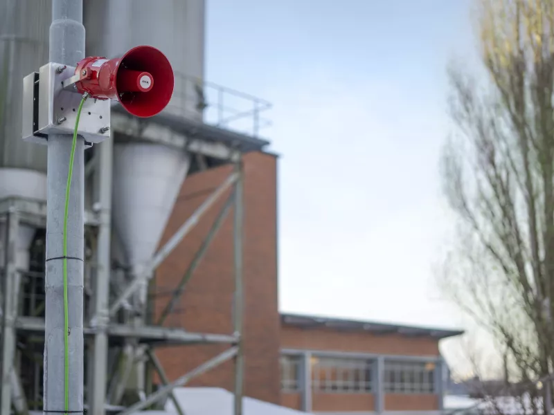 AXIS XC1311 Explosion-Protected Network Horn Speaker viewed from its right angle