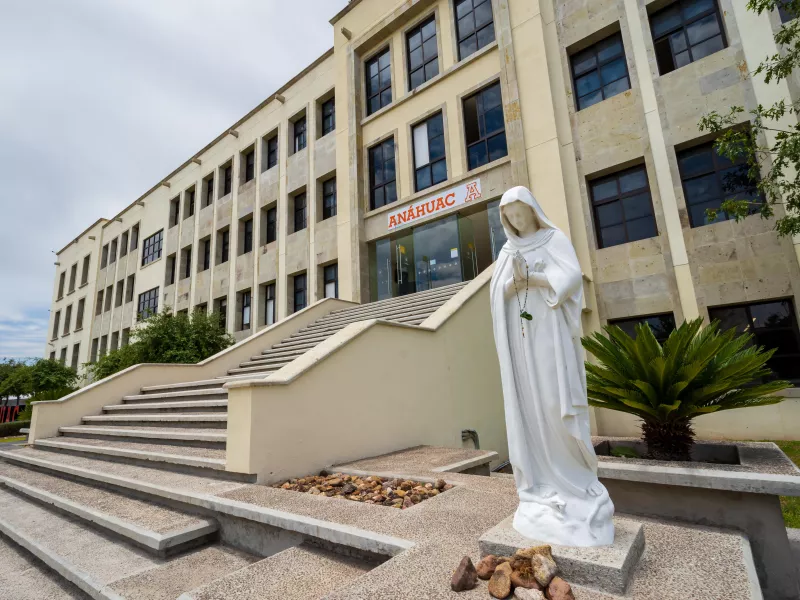 Exterior of building with sign