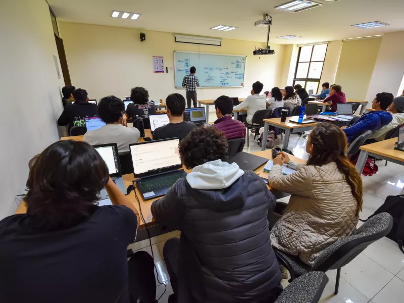 Students in classroom at Anahuac University