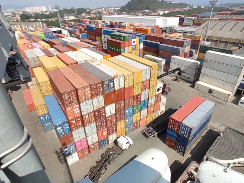 Cargo at logistics facility