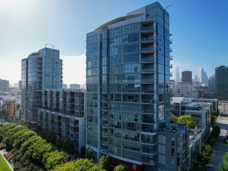Aerial view of The Madrone at an angle