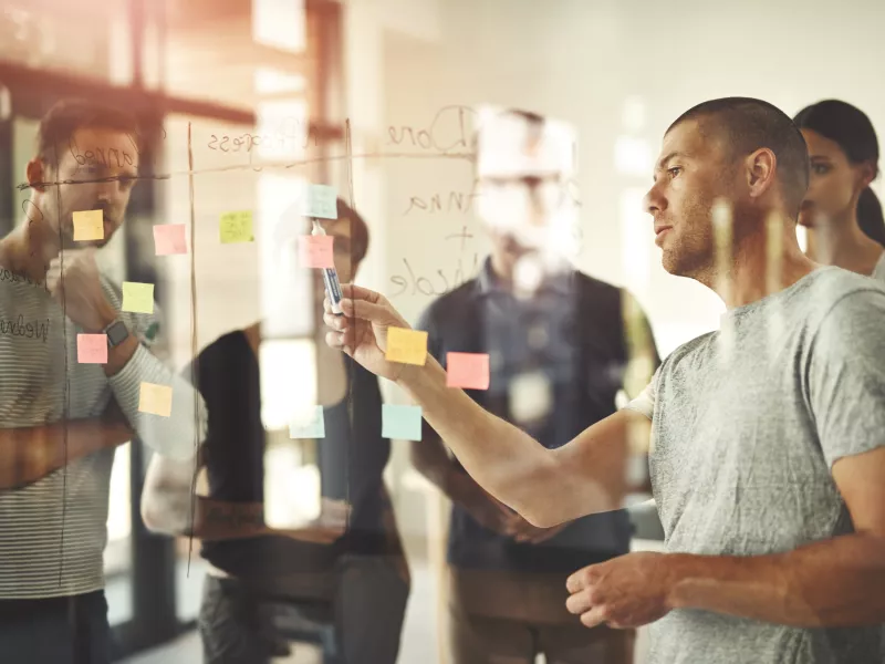 People in a stand up meeting