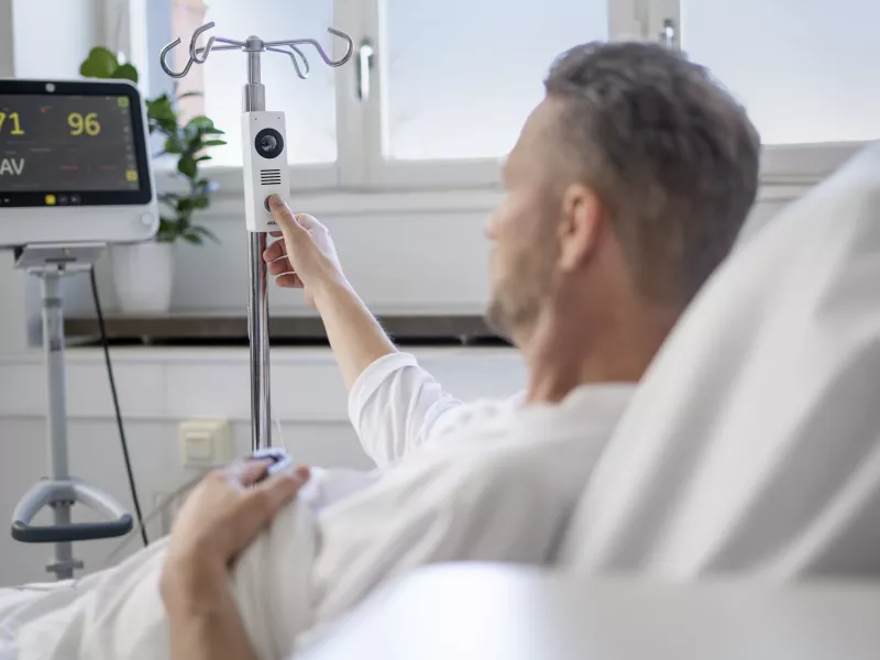 two-way communication with patients via intercom