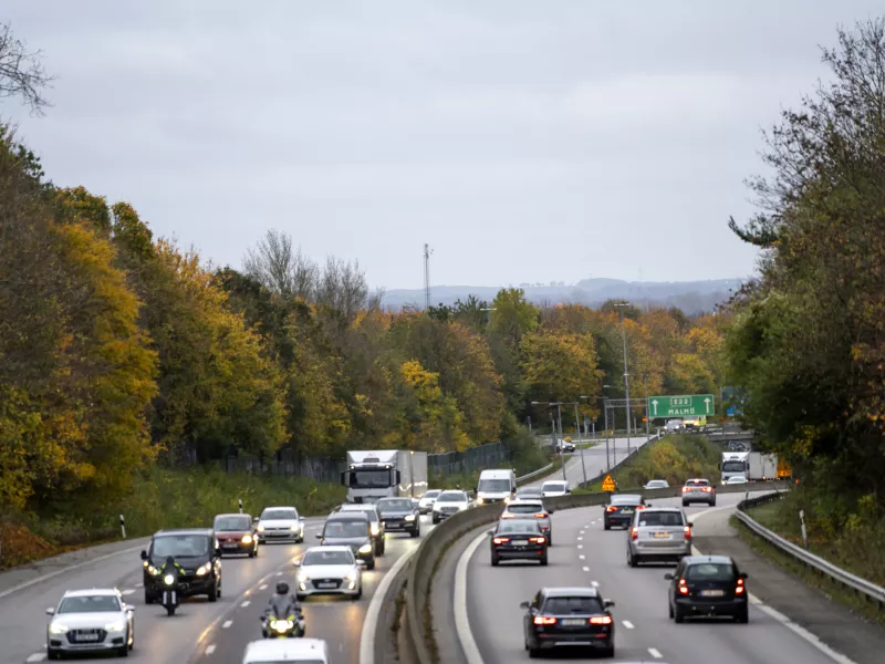 Vehicles on highway