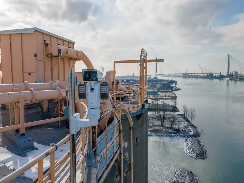 Closer shot of the bispectral at the port