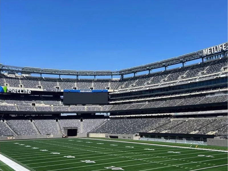 Field shot inside MetLife Stadium