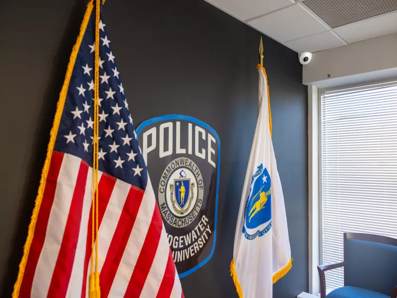 Camera in police headquarters on university campus