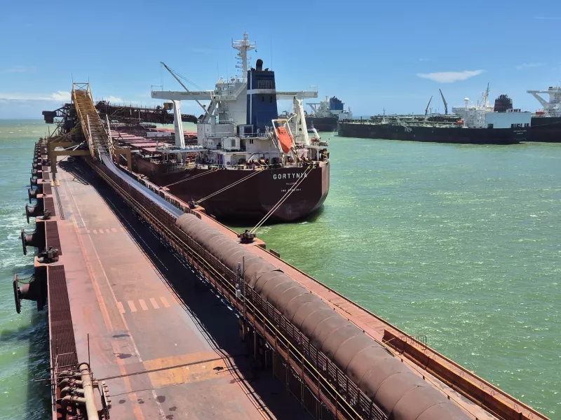 Ship at dock in Ferroport