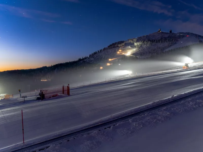 Arber Bergbahn bei Nacht