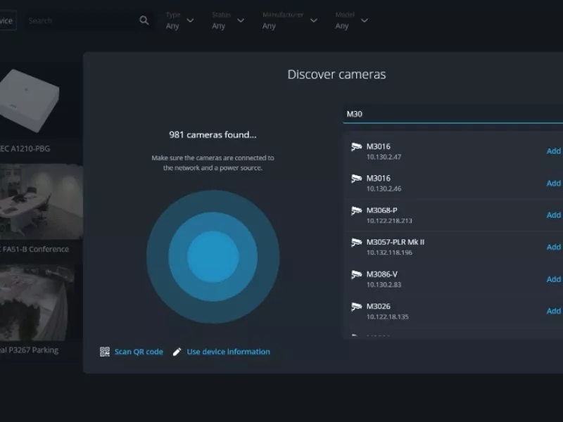 Device discovery in Genetec Security Center SaaS
