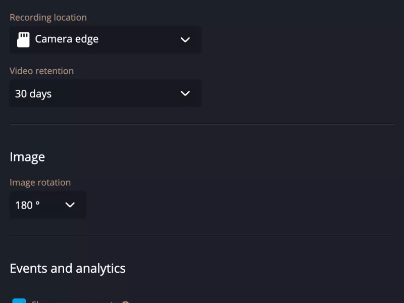 Camera edge recording on Axis cameras in Genetec Security Center SaaS
