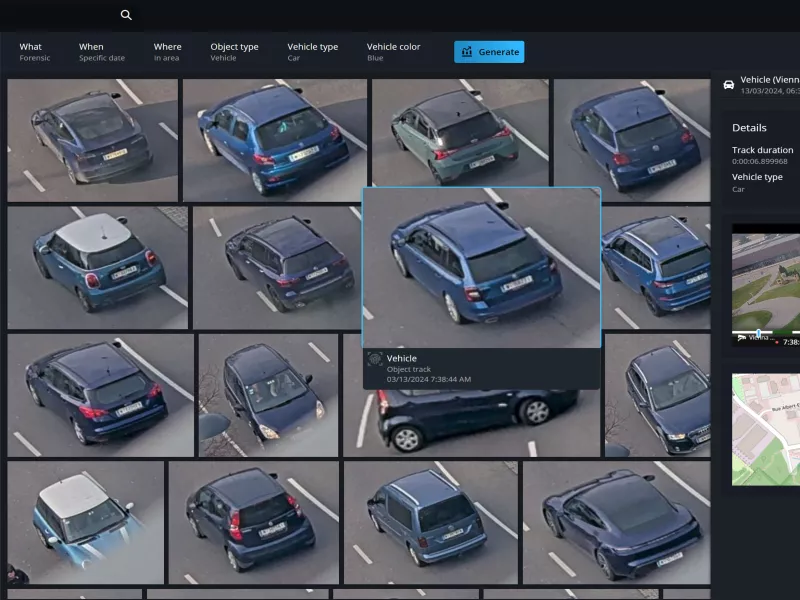 Rapid forensic search in Genetec Security Center SaaS