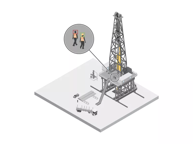 oil gas drill site ppe detection