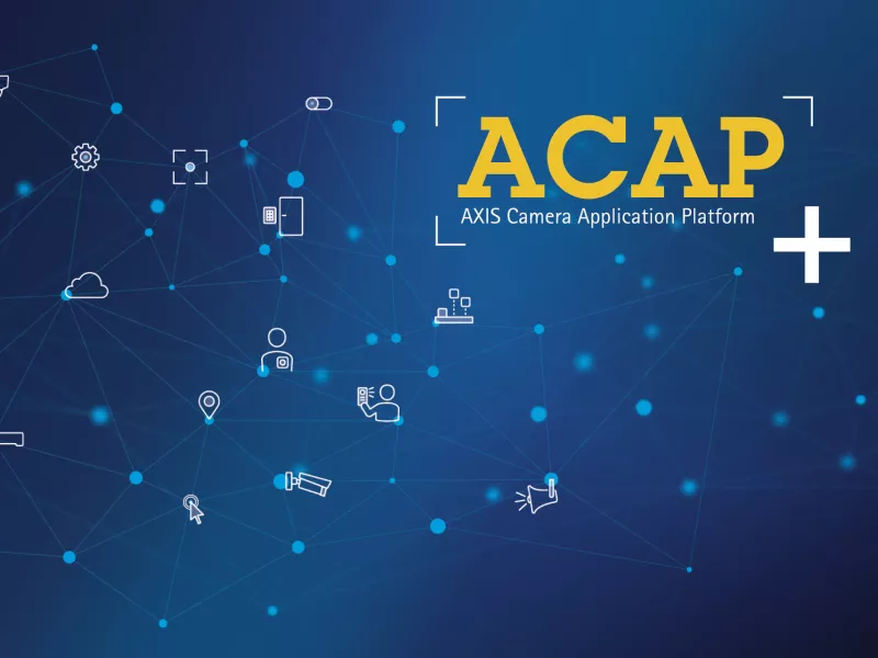 ACAP written in all caps with Axis Application Camera Platform underneath