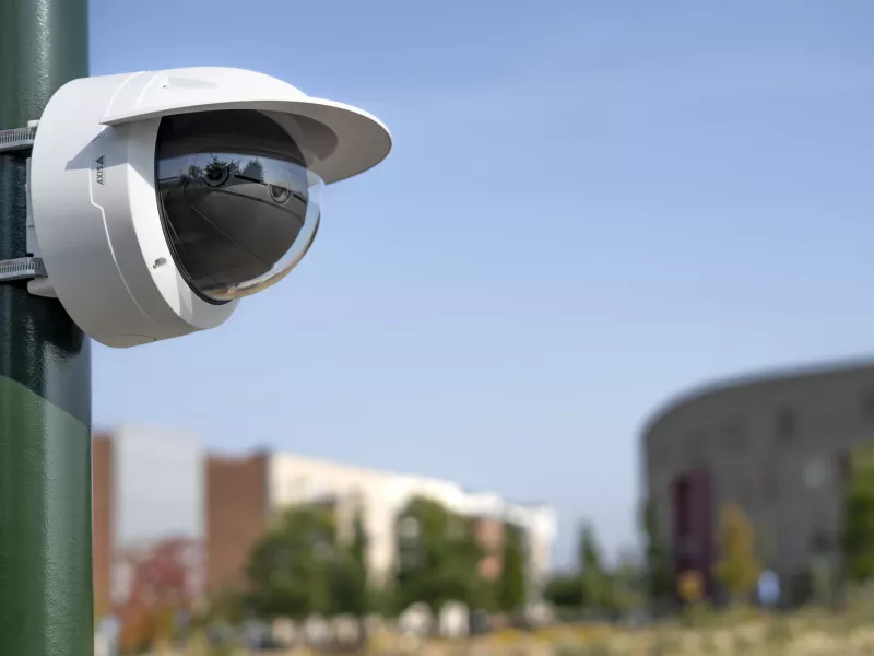 multisensor camera mounted on pole