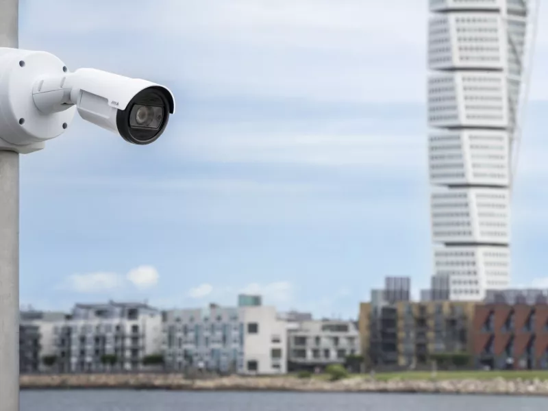 Camera with Turning Torso blurred in the background