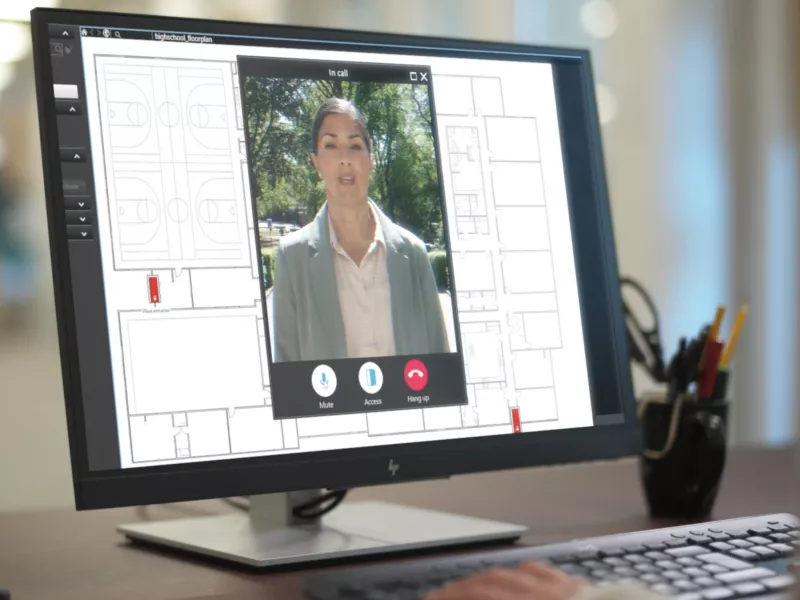 Map and popup window.