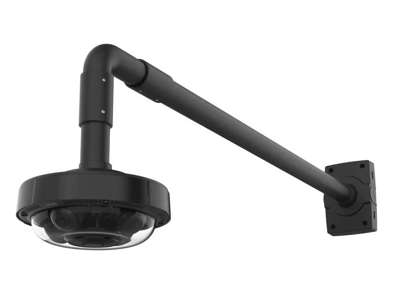 Product image of the black extension pipe with panoramic camera, pendant kit and wall mount