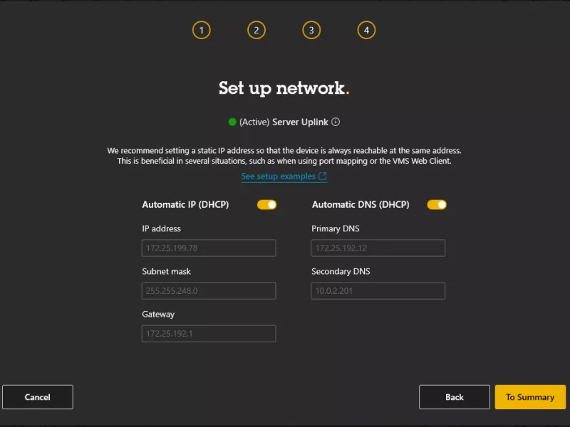 AXIS Recorder toolbox interface