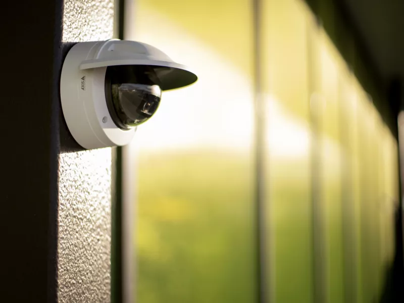 Dome camera with weathershield outside