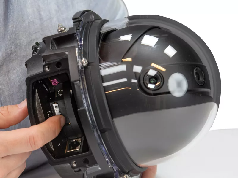 surveillance card installed in camera