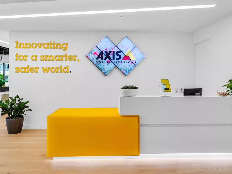 Fort Lauderdale Axis Experience Center entrance showcasing the facility and welcoming visitors to explore advanced security solutions and interactive demonstrations.