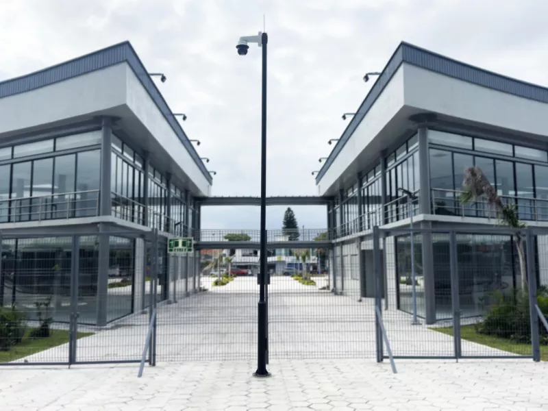 Axis cameras installed outside the stadium