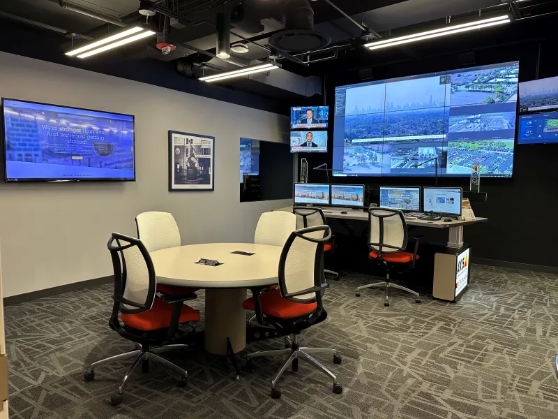 Chicago Axis Experience Center security operations center showcasing advanced video surveillance, access control, and real-time security monitoring solutions.