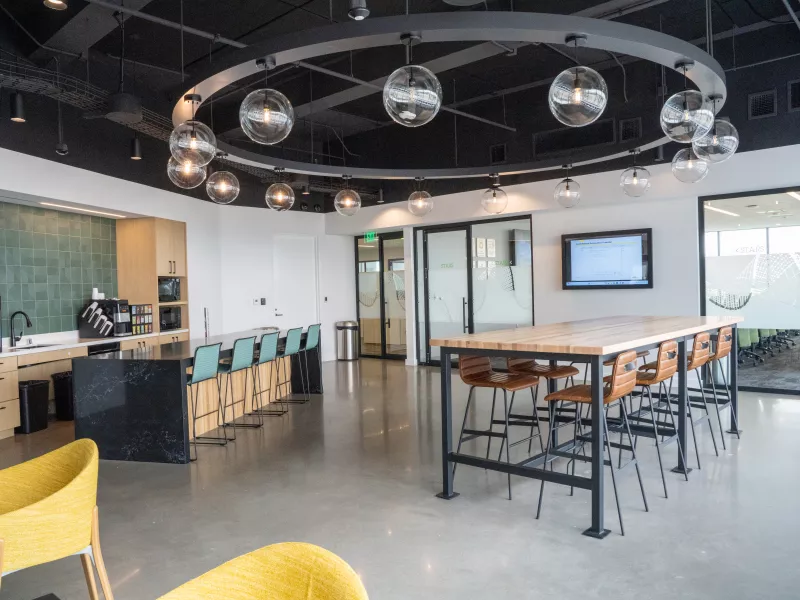 Dallas Axis Experience Center kitchen area 