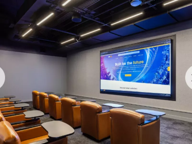 “Dallas Axis Experience Center Rangers Demo Room showcasing live demonstrations of Axis security technology, video surveillance, and access control solutions.