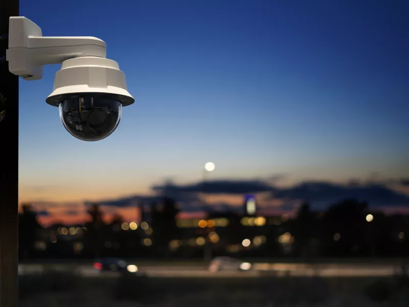 Q6086-E PTZ camera during sunset 