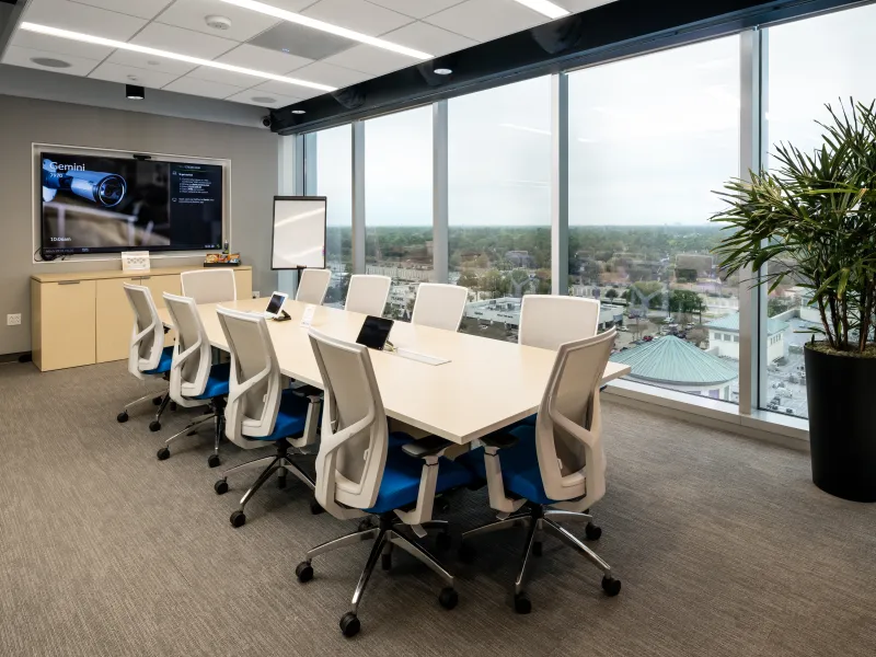 Gemini conference room at the Houston Axis Experience Center designed for meetings, collaboration, and product discussions