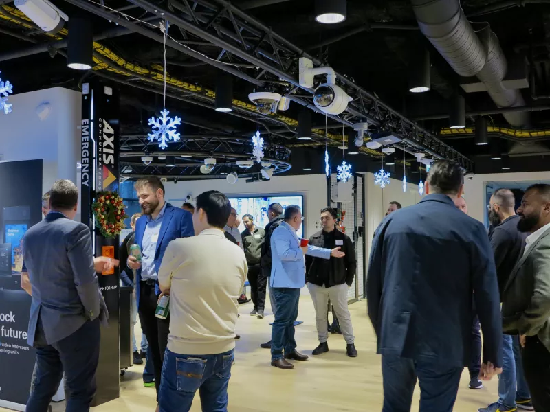 Event space at the Vancouver Axis Experience Center, designed to host gatherings both large and small with modern facilities.