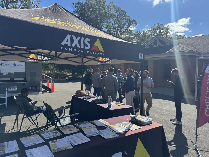 Partner customer appreciation event at the Axis Experience Vehicle