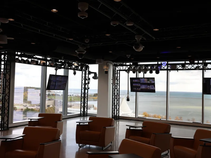 Milwaukee Axis Experience Center innovation and solutions lab overlooking Lake Michigan