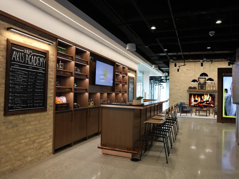 Milwaukee Axis Experience Center flavor bar featuring local favorites