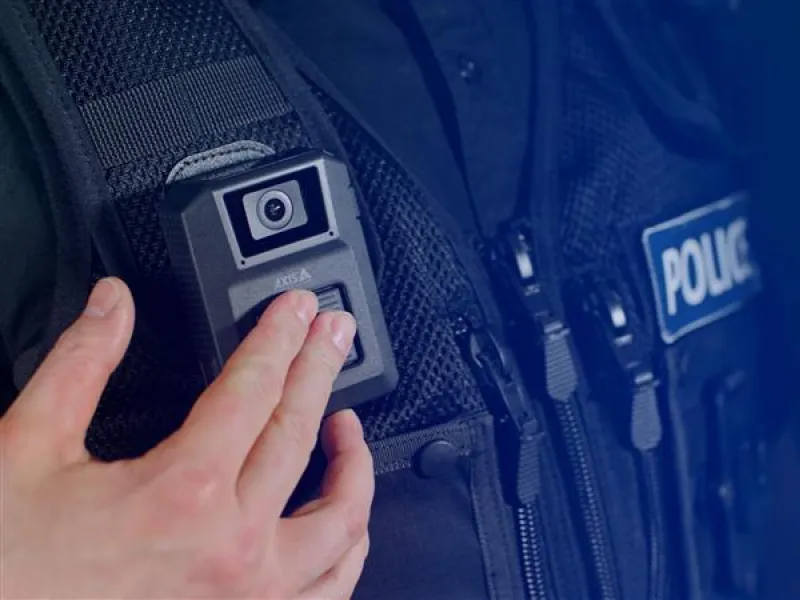 Body worn camera used by a police officer
