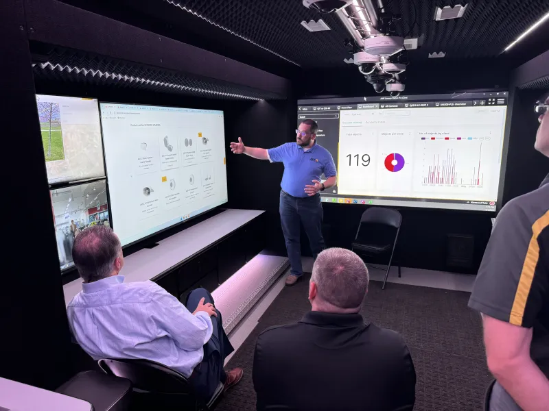 Live demo session in the Axis Experience Vehicle