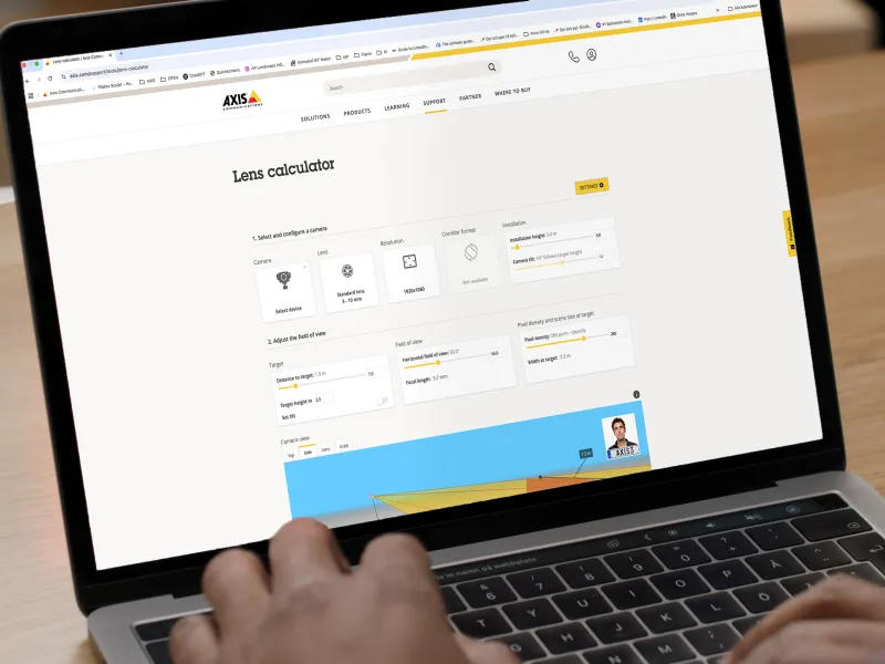 The Lens Calculator helps determine coverage and pixel density