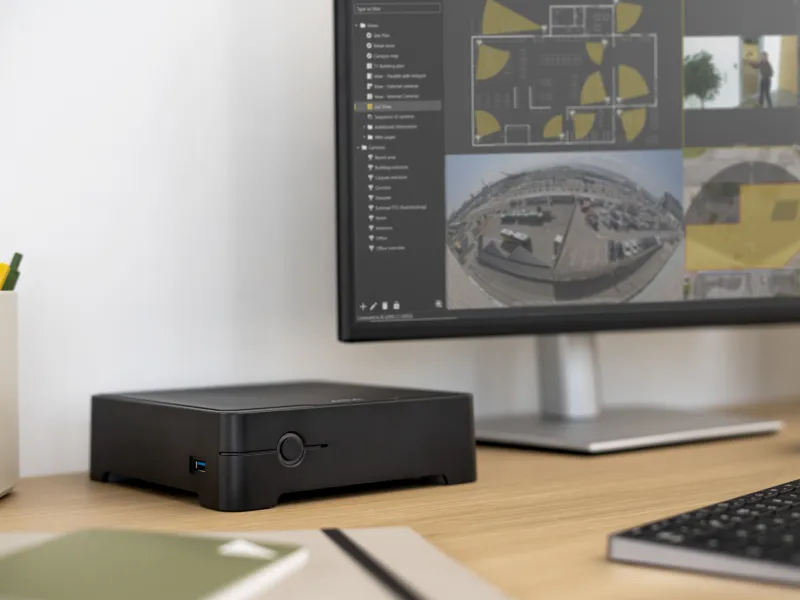 AXIS S3008 mkII closeup on desk