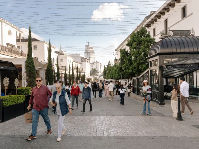 Pedestrians walking street in city