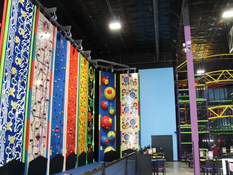 Various climbing walls