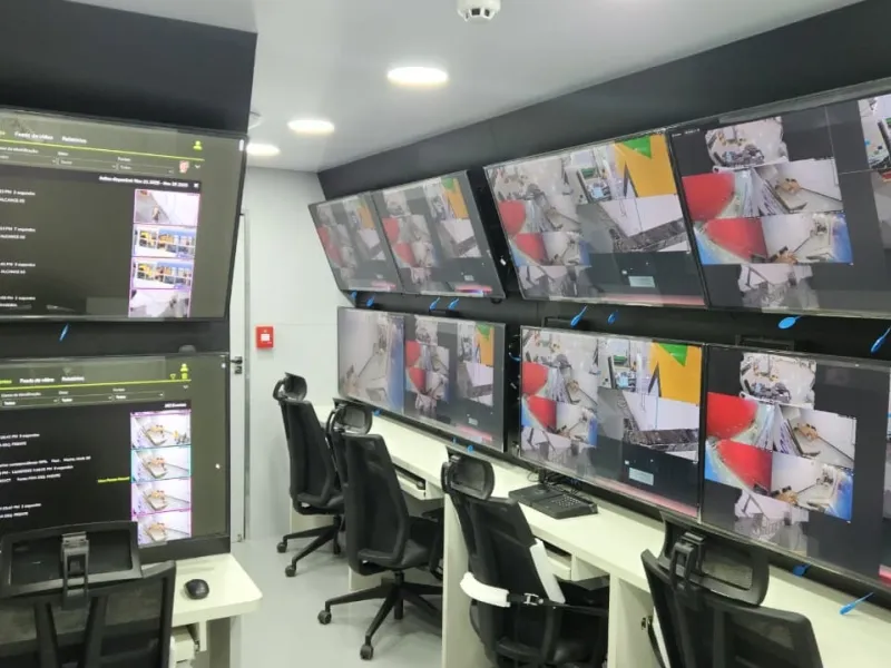 Interior of mobile security unit