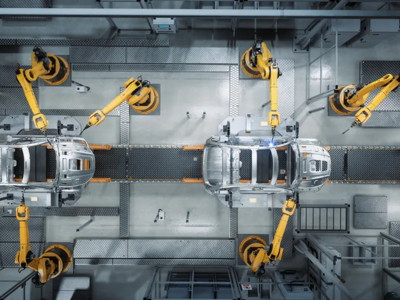 Automation robots in automotive industry