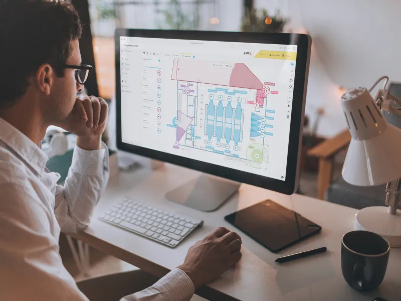 Man working in AXIS Site Designer