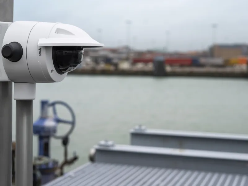 AXIS TP3604-E Cellular Back Box connected to a PCN at a harbor