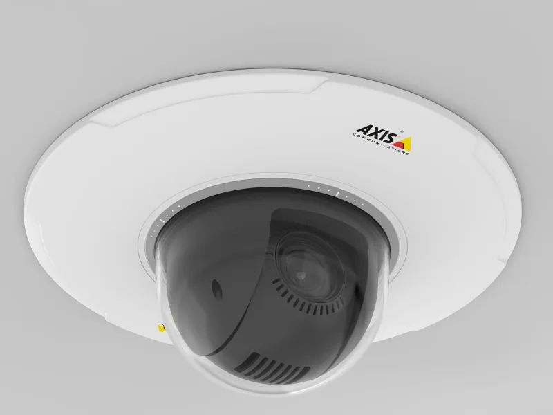 Image of AXIS T94P01L Recessed Mount withAXIS M5526-E PTZ Camera in ceiling