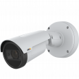 Die AXIS P1447-LE IP Camera verfügt über Zipstream-Funktionalität. Das Produkt wird von links betrachtet.
